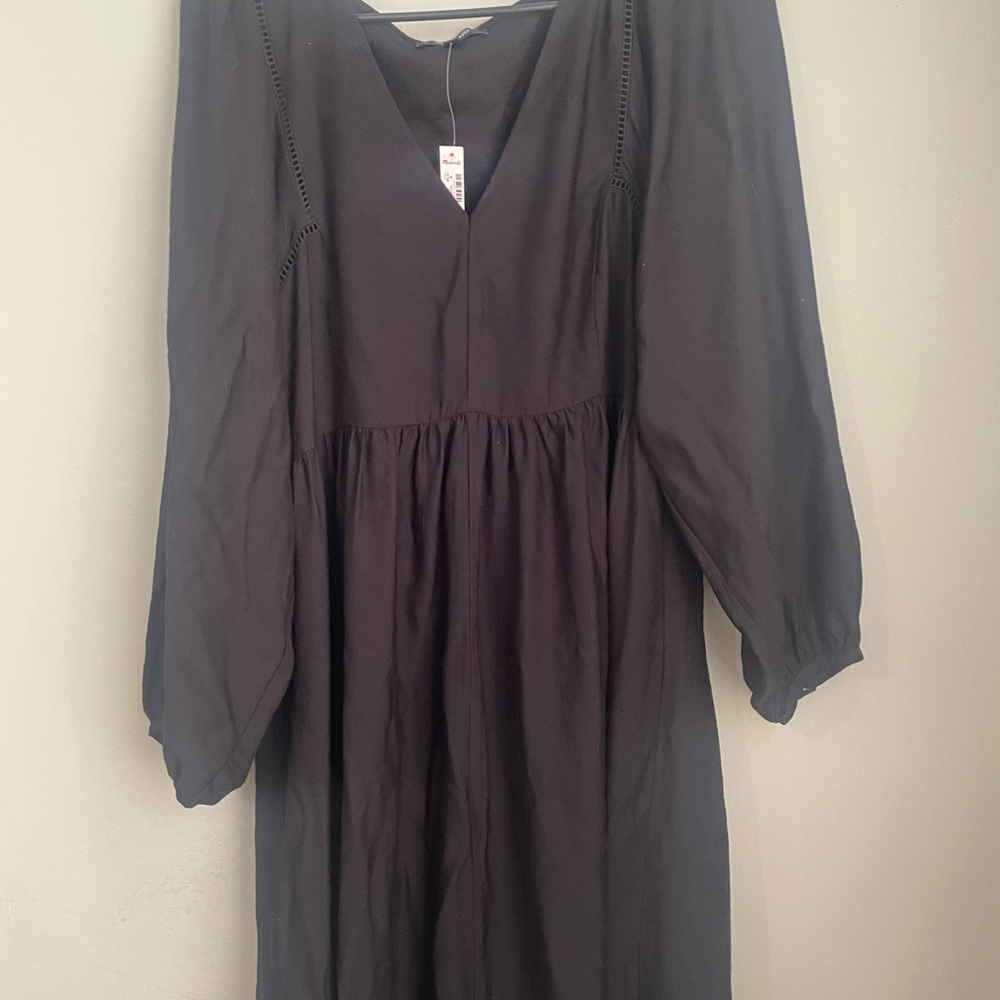 Madewell Black V-Neck Maxi Dress
